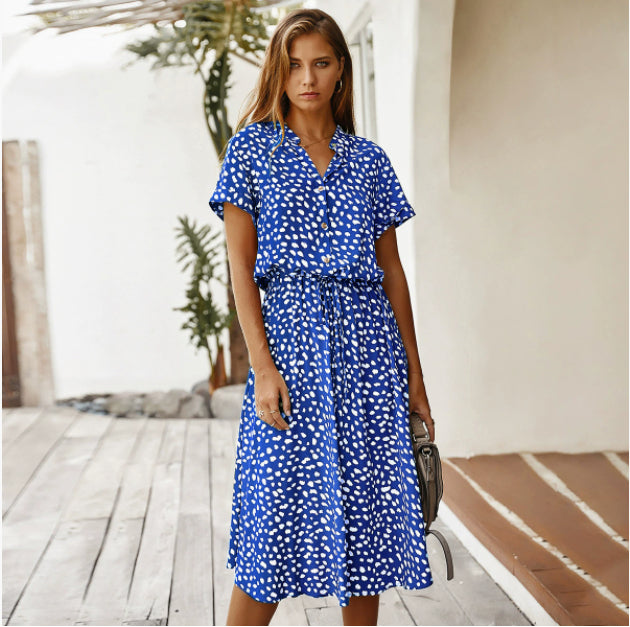 Soléa™ | Vibrant Multi-Colour Summer Midi Dress
