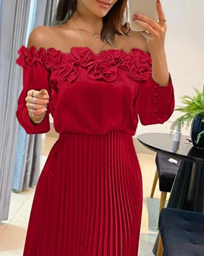 Lunara™ | Elegant Off-Shoulder Maxi Dress