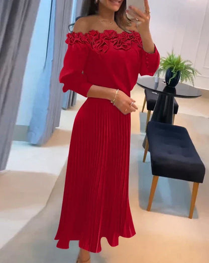 Lunara™ | Elegant Off-Shoulder Maxi Dress