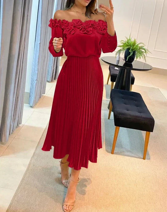 Lunara™ | Elegant Off-Shoulder Maxi Dress